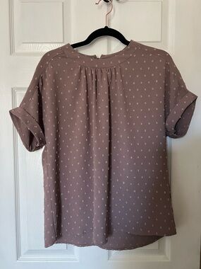 Women's Dusty Mauve Short-Sleeve Blouse
